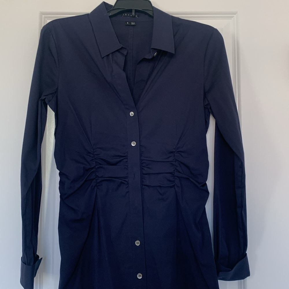Theory button down dress